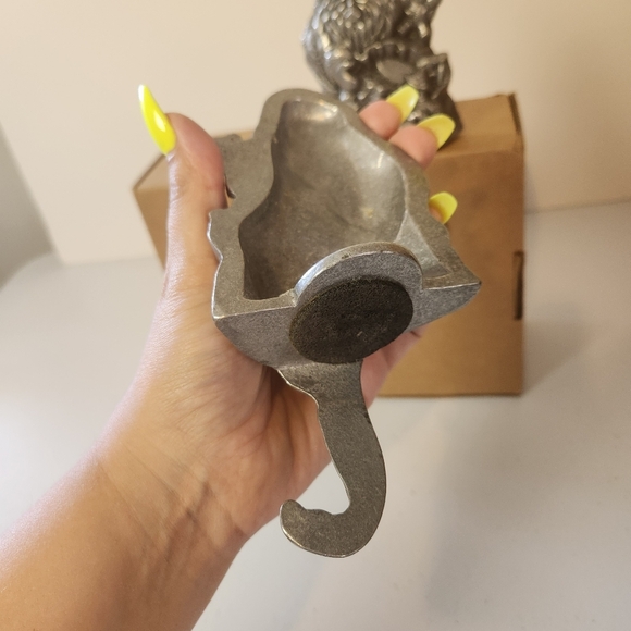 Carson Pewter Santa Christmas Stocking Hanger Silver Tone Vintage Decor Kitsch - Picture 4 of 5